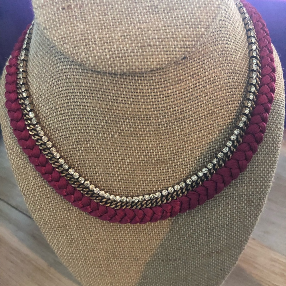 Chloe + Isabel Braided Crystal Collar Necklace